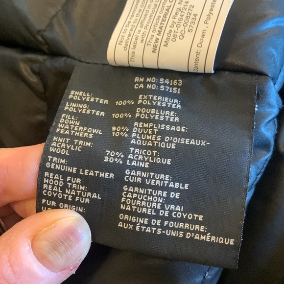 ANDREW MARC BLACK LAYERED PUFFER DOWN STORM WINTER COAT LEATHER TRIM - Picture 13 of 16